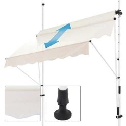 Store Banne Terrasse Patio Auvent à Pince Rétractable 350x120 Cm Beige ML-Design 10 Store Banne Terrasse Patio Auvent à Pince Rétractable 350x120 Cm Beige ML-Design -Tente de réception Soldes 32040666 4