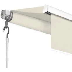 IDMARKET Store Banne Manuel 3,80x3 M écru - Ecru -Tente de réception Soldes 32100465 4