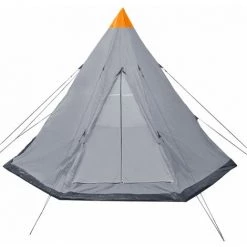 VidaXL Tente Pour 4 Personnes Gris - Gris -Tente de réception Soldes 32110323 2