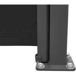 FRANKYSTAR Rideau Latéral 300x180H Cm. Pare-vent Avec Système De Rétraction Automatique. Cadre En Aluminium. Couleur Gris Anthracite. -Tente de réception Soldes 32340872 3