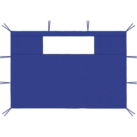 VidaXL Parois Latérales De Belvédère Avec Fenêtres 2 Pcs Bleu - Bleu 4 VidaXL Parois Latérales De Belvédère Avec Fenêtres 2 Pcs Bleu - Bleu – Image 2