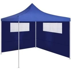 VidaXL Parois Latérales De Belvédère Avec Fenêtres 2 Pcs Bleu - Bleu 9 VidaXL Parois Latérales De Belvédère Avec Fenêtres 2 Pcs Bleu - Bleu -Tente de réception Soldes 32538384 3