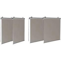 IDMARKET Pergola édition Spéciale Toit Rétractable 3x4 M Et 4 Stores Taupe -Tente de réception Soldes 32614169 4