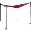 Pergola HHG-885, Auvent De Pavillon De Jardin, Armature Robuste En Acier ~ 3x3m Bordeaux