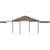 ASUPERMALL Belvedere Et Double Toits Etentus 3x3x2,75 M Taupe 180g/m²