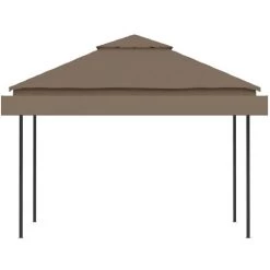 ASUPERMALL Belvedere Et Double Toits Etentus 3x3x2,75 M Taupe 180g/m² -Tente de réception Soldes 32956419 5