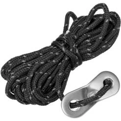 HAPPYSHOPPING Accessoires De Tente D'auvent De Boucle De Corde De Vent De Polyester Noir -Tente de réception Soldes 33108400 5