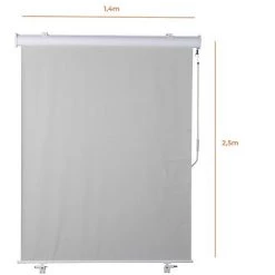 SmartSun Store Vertical 1,4x2,5m Gris Pierre. Auvent Vertical Pour Fenêtre, Balcon, Magasin -Tente de réception Soldes 33157313 2