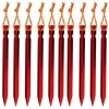 BETTERLIFE Hiker Piquets Tente, Sardines Tente Camping 18 Cm Avec Pochette De Rangement, Lot De 10（rouge）