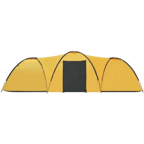 TRUE DEAL Tente Igloo De Camping 650x240x190 Cm 8 Personnes Jaune 7 TRUE DEAL Tente Igloo De Camping 650x240x190 Cm 8 Personnes Jaune – Image 5