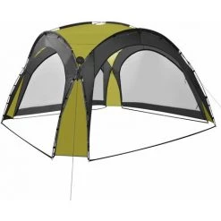 TRUE DEAL Tente De Réception Avec LED Et 4 Parois 3,6x3,6x2,3 M Vert -Tente de réception Soldes 33195403 3