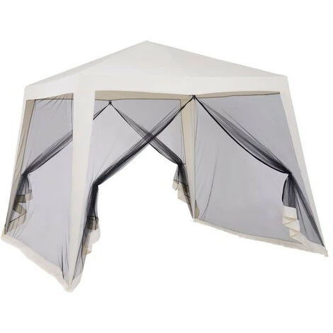 MH Tonnelle Barnum SATURN Beige Et Moustiquaires Noires 3 MH Tonnelle Barnum SATURN Beige Et Moustiquaires Noires