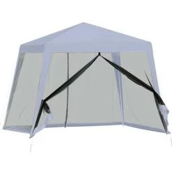 MH Tonnelle Style Colonial Avec Moustiquaires BOWERY Grise