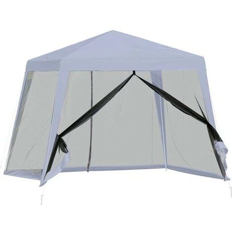 MH Tonnelle Style Colonial Avec Moustiquaires BOWERY Grise 3 MH Tonnelle Style Colonial Avec Moustiquaires BOWERY Grise