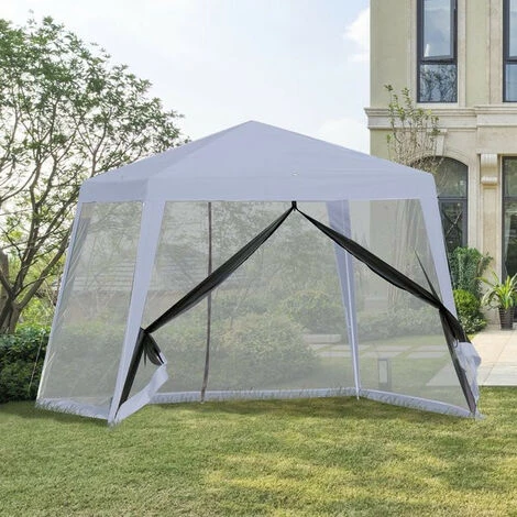 MH Tonnelle Style Colonial Avec Moustiquaires BOWERY Grise 4 MH Tonnelle Style Colonial Avec Moustiquaires BOWERY Grise – Image 2