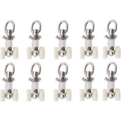 BETTERLIFE 10 Pièces Rouleaux De Rail Planeur De Voie De Rideau Plastique Twin à Roulettes En Alliage D'aluminium