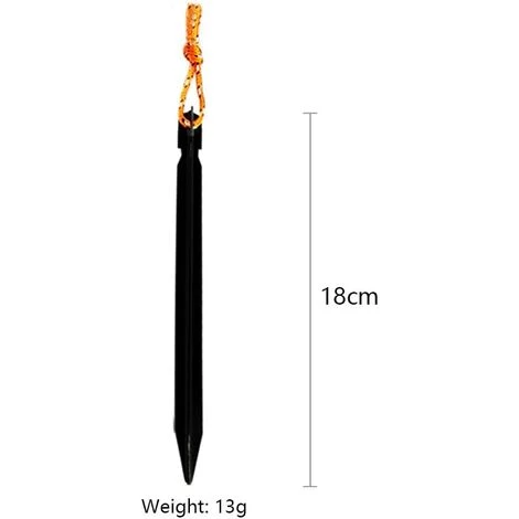 ILoveMilan Piquets De Tente, 10 Pièces Piquet De Fixation Pour Bache, Sardines Piquet, Pour Camping Randonnée Voyage Backpacking Activités Extérieur - Noir 4 ILoveMilan Piquets De Tente, 10 Pièces Piquet De Fixation Pour Bache, Sardines Piquet, Pour Camping Randonnée Voyage Backpacking Activités Extérieur - Noir – Image 2