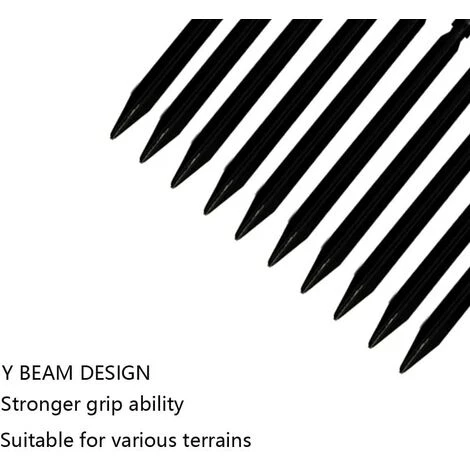 ILoveMilan Piquets De Tente, 10 Pièces Piquet De Fixation Pour Bache, Sardines Piquet, Pour Camping Randonnée Voyage Backpacking Activités Extérieur - Noir 5 ILoveMilan Piquets De Tente, 10 Pièces Piquet De Fixation Pour Bache, Sardines Piquet, Pour Camping Randonnée Voyage Backpacking Activités Extérieur - Noir – Image 3