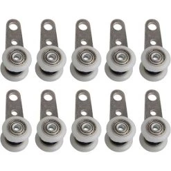 ILoveMilan Lot De 10 Roulettes Pour Baies Vitrées Ou Portes Coulissantes - En Métal Et En Plastique - 4, 5 X 1, 9 Cm