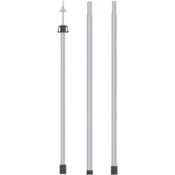 VidaXL Mât De Bâche Télescopique Avec Longueur De 102-260 Cm Aluminium