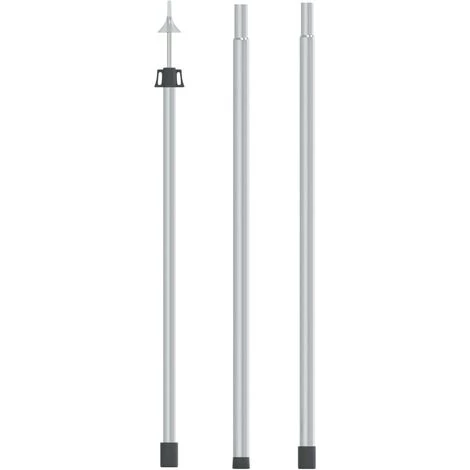 VidaXL Mât De Bâche Télescopique Avec Longueur De 102-260 Cm Aluminium 3 VidaXL Mât De Bâche Télescopique Avec Longueur De 102-260 Cm Aluminium