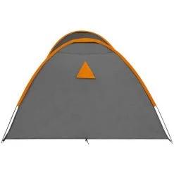 VidaXL Tente Igloo De Camping 650x240x190cm 8 Personnes Gris Et Orange - Gris -Tente de réception Soldes 33370477 5