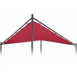 Couverture Pour Pergola HHG-338, Couverture De Remplacement Pour Auvent, 4x4m Polyester ~ Bordeaux -Tente de réception Soldes 33435839 3