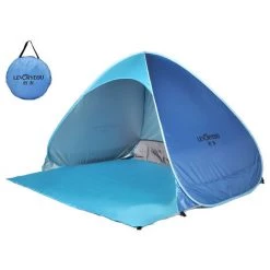 HAPPYSHOPPING Ouvrez Rapidement La Tente Sans Rideau, Bleu Ciel Bleu Combat 3-4 Personnes - Bleu Ciel Bleu Combat 3-4 Personnes