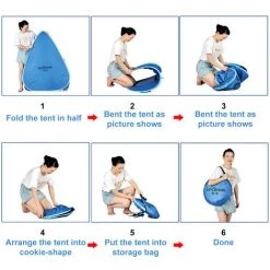 HAPPYSHOPPING Ouvrez Rapidement La Tente Sans Rideau, Bleu Ciel Bleu Combat 3-4 Personnes - Bleu Ciel Bleu Combat 3-4 Personnes -Tente de réception Soldes 33481077 5