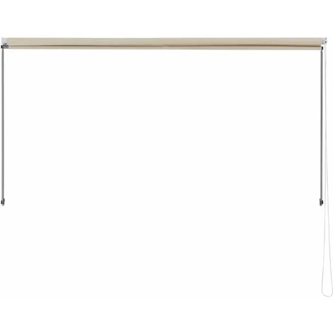 HELLOSHOP26 Brise-soleil Pare-soleil Auvent Pour Fixer Au Mur Rétractable Armature En Acier 250 X 120 Cm Beige - Beige 6 HELLOSHOP26 Brise-soleil Pare-soleil Auvent Pour Fixer Au Mur Rétractable Armature En Acier 250 X 120 Cm Beige - Beige - Image 4