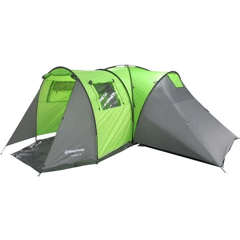 Tente De Camping Familiale Forme Dome 8 Places Torino - Kingcamp - Tout Inclus + Sac De Transport - Vert 3 Tente De Camping Familiale Forme Dome 8 Places Torino - Kingcamp - Tout Inclus + Sac De Transport - Vert