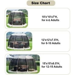 Alvantor Tente De Jardin, Moustiquaire Tonnelle De Réception Pour 4-6 Personnes, Pliable Pavillon Tente D'extérieur, Protection UV, Pour Fête Camping Jardin Plage -Tente de réception Soldes 33715125 5