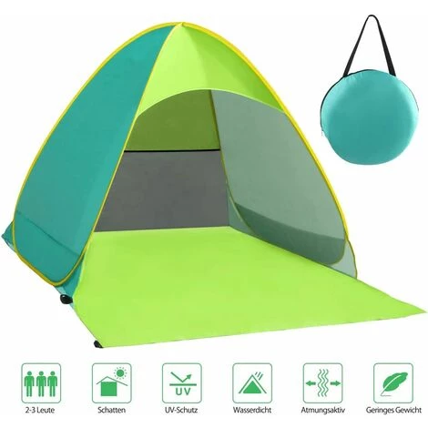 LangRay Beach Mussel, Tente De Plage Très Légère Portable, Abri Soleil Pour 2-3 Personnes, Y Compris Sac De Transport Et Pcs De Tente, Protection UV, Tente De Plage Pour Famille, Plage, Jardin, Camping Vert 3 LangRay Beach Mussel, Tente De Plage Très Légère Portable, Abri Soleil Pour 2-3 Personnes, Y Compris Sac De Transport Et Pcs De Tente, Protection UV, Tente De Plage Pour Famille, Plage, Jardin, Camping Vert