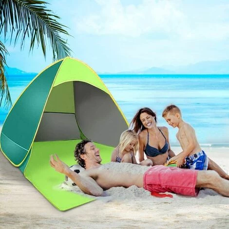 LangRay Beach Mussel, Tente De Plage Très Légère Portable, Abri Soleil Pour 2-3 Personnes, Y Compris Sac De Transport Et Pcs De Tente, Protection UV, Tente De Plage Pour Famille, Plage, Jardin, Camping Vert 6 LangRay Beach Mussel, Tente De Plage Très Légère Portable, Abri Soleil Pour 2-3 Personnes, Y Compris Sac De Transport Et Pcs De Tente, Protection UV, Tente De Plage Pour Famille, Plage, Jardin, Camping Vert - Image 4