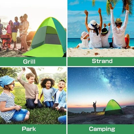 LangRay Beach Mussel, Tente De Plage Très Légère Portable, Abri Soleil Pour 2-3 Personnes, Y Compris Sac De Transport Et Pcs De Tente, Protection UV, Tente De Plage Pour Famille, Plage, Jardin, Camping Vert 7 LangRay Beach Mussel, Tente De Plage Très Légère Portable, Abri Soleil Pour 2-3 Personnes, Y Compris Sac De Transport Et Pcs De Tente, Protection UV, Tente De Plage Pour Famille, Plage, Jardin, Camping Vert - Image 5