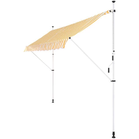 Strattore Auvent Rétractable / Manuel 250 X 120 Cm – Jaune/Blanc 6 Strattore Auvent Rétractable / Manuel 250 X 120 Cm – Jaune/Blanc - Image 4