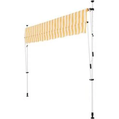 Strattore Auvent Rétractable / Manuel 350 X 120 Cm – Jaune/Blanc -Tente de réception Soldes 34038243 5
