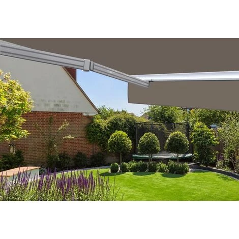 SUNNY INCH ® Store Banne Manuel Monobloc Pour Terrasse - Taupe - Longueur 2.5 M Et Largeur 2 M - Taupe 4 SUNNY INCH ® Store Banne Manuel Monobloc Pour Terrasse - Taupe - Longueur 2.5 M Et Largeur 2 M - Taupe – Image 2