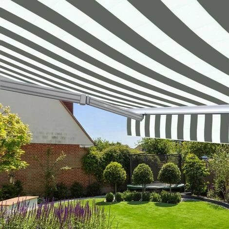 SUNNY INCH ® Store Banne Manuel Monobloc Pour Terrasse - Blanc Gris - Longueur 2.5 M Et Largeur 2 M - Blanc Gris 4 SUNNY INCH ® Store Banne Manuel Monobloc Pour Terrasse - Blanc Gris - Longueur 2.5 M Et Largeur 2 M - Blanc Gris – Image 2