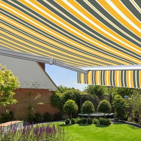 SUNNY INCH ® Store Banne Manuel Monobloc Pour Terrasse - Gris Jaune - Longueur 2.5 M Et Largeur 2 M - Gris Jaune 4 SUNNY INCH ® Store Banne Manuel Monobloc Pour Terrasse - Gris Jaune - Longueur 2.5 M Et Largeur 2 M - Gris Jaune - Image 2