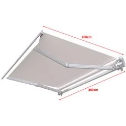 SUNNY INCH ® Store Banne Manuel Monobloc Pour Terrasse - Écru - Longueur 2.5 M Et Largeur 2 M - Écru -Tente de réception Soldes 3409804 3