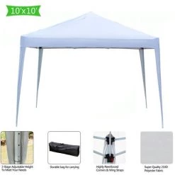 TALKEACH Tente Pliante à Angle Droit étanche Pratique De 3 X 3 M - Blanc 9 TALKEACH Tente Pliante à Angle Droit étanche Pratique De 3 X 3 M - Blanc -Tente de réception Soldes 34197029 3