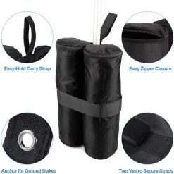 Kueatily Lot De 4 Sacs Poids Pour Pieds De Tonnelle - Pour Auvent De Tente, Parasol, Tonnelles D'ancrage, Trampolines (sable Non Inclus) -Tente de réception Soldes 34527329 3