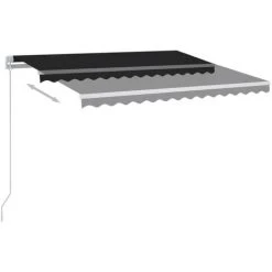 ASUPERMALL Auvent Manuel Retractable Avec LED 300x250 Cm Anthracite -Tente de réception Soldes 34546707 3