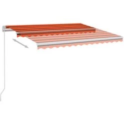 ASUPERMALL Auvent Manuel Retractable Avec LED 300x250 Cm Orange Et Marron -Tente de réception Soldes 34546730 3