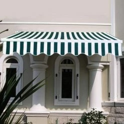 COSTWAY Store Banne De Balcon Rétractable 2,5 X 2M Avec Tissu Résistant Aux UV Et à L'Eau,Cadre En Aluminium Pour Terrasse Rayures Bleues 8 COSTWAY Store Banne De Balcon Rétractable 2,5 X 2M Avec Tissu Résistant Aux UV Et à L'Eau,Cadre En Aluminium Pour Terrasse Rayures Bleues -Tente de réception Soldes 34634817 2