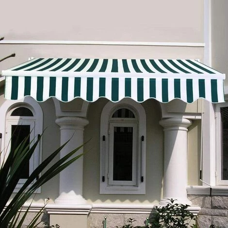 COSTWAY Store Banne De Balcon Rétractable 2,5 X 2M Avec Tissu Résistant Aux UV Et à L'Eau,Cadre En Aluminium Pour Terrasse Rayures Bleues 4 COSTWAY Store Banne De Balcon Rétractable 2,5 X 2M Avec Tissu Résistant Aux UV Et à L'Eau,Cadre En Aluminium Pour Terrasse Rayures Bleues - Image 2