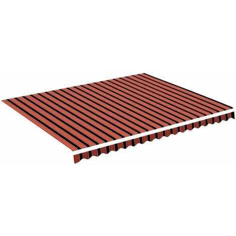 VidaXL Tissu De Remplacement Pour Auvent Orange Et Marron 4,5x3,5 M - Multicolore 4 VidaXL Tissu De Remplacement Pour Auvent Orange Et Marron 4,5x3,5 M - Multicolore - Image 2