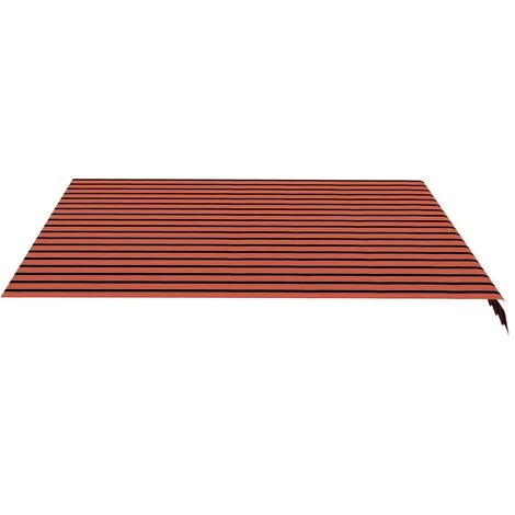 VidaXL Tissu De Remplacement Pour Auvent Orange Et Marron 4,5x3,5 M - Multicolore 6 VidaXL Tissu De Remplacement Pour Auvent Orange Et Marron 4,5x3,5 M - Multicolore - Image 4