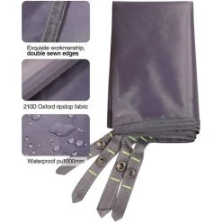 BETTERLIFE Tarre De Camping Imperméable De La Tente De Camping, 4 En 1 Empreinte De Tente Multifonctionnelle Pour Le Camping Randonnée Sur La Tache De Survie, Compact Léger (90 * 210 Cm) -Tente de réception Soldes 34835106 4